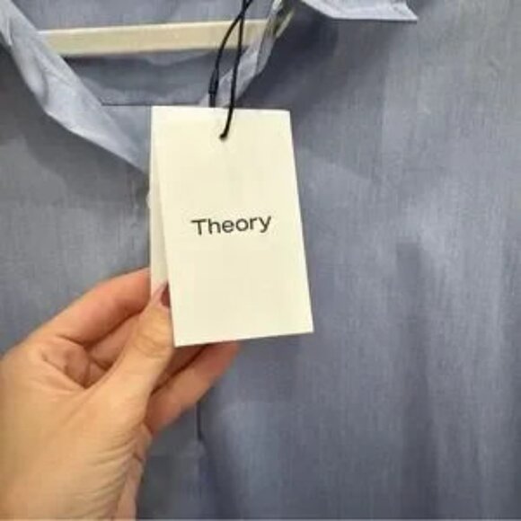 Theory Light Blue Casual Button Down Shirt - Picture 2 of 6